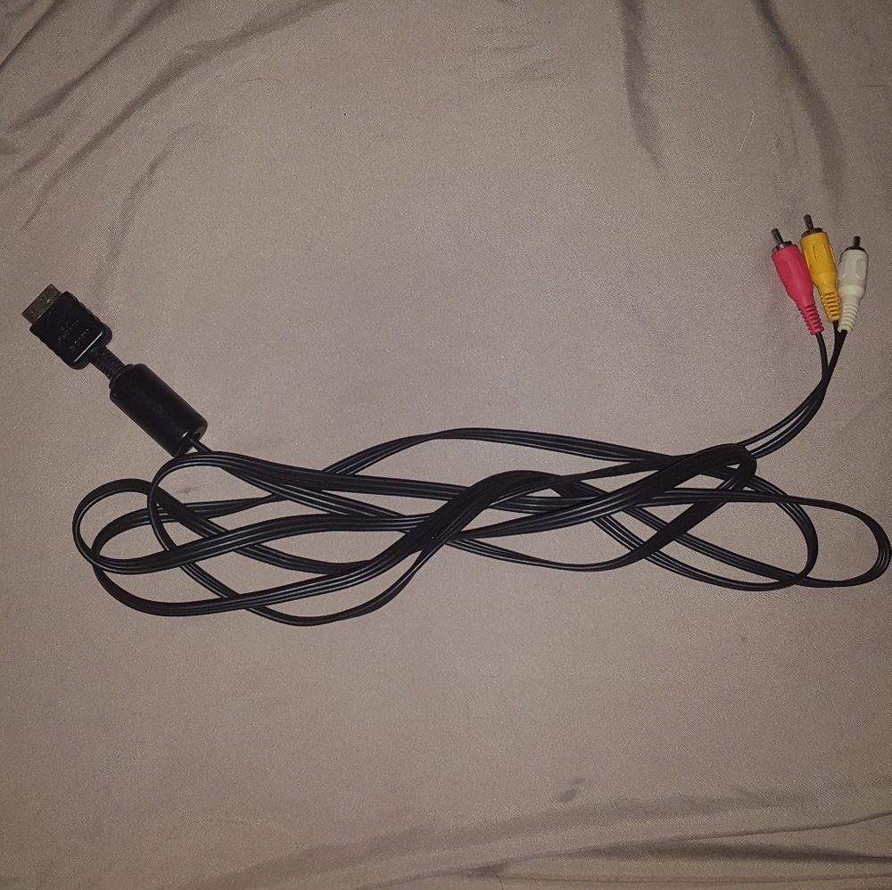 OEM Sony PS2 AV Adapter PlayStation 2 Video Cable Yellow Red White